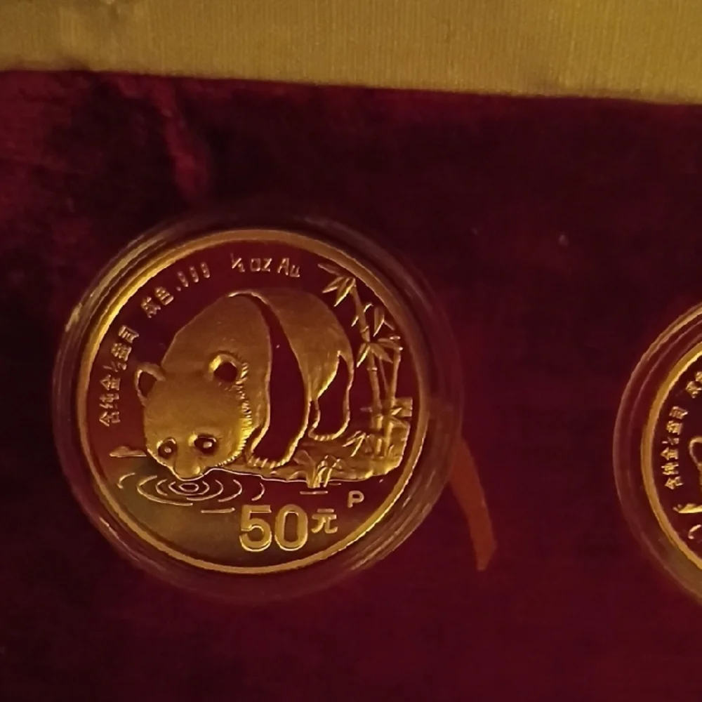 1987 Gold Chinese Proof Coins. Box and Certificate of Authenticity 1.9oz pure Au